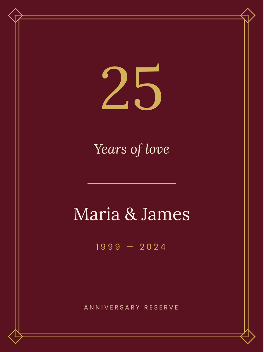 Burgundy Years label design